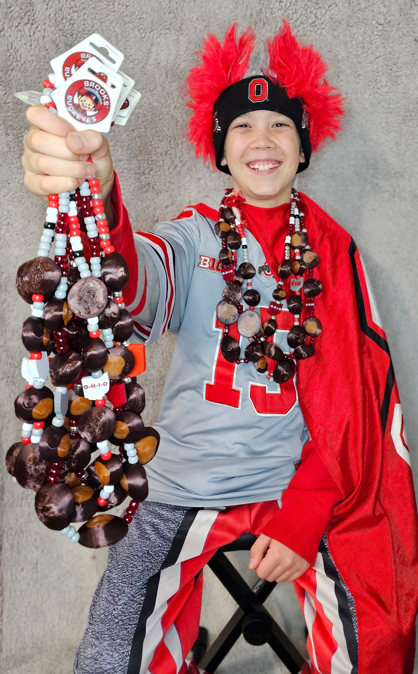 Buckeye Necklace 4-Pack (Lightweight, 3D Printed) (SHIPS FREE)