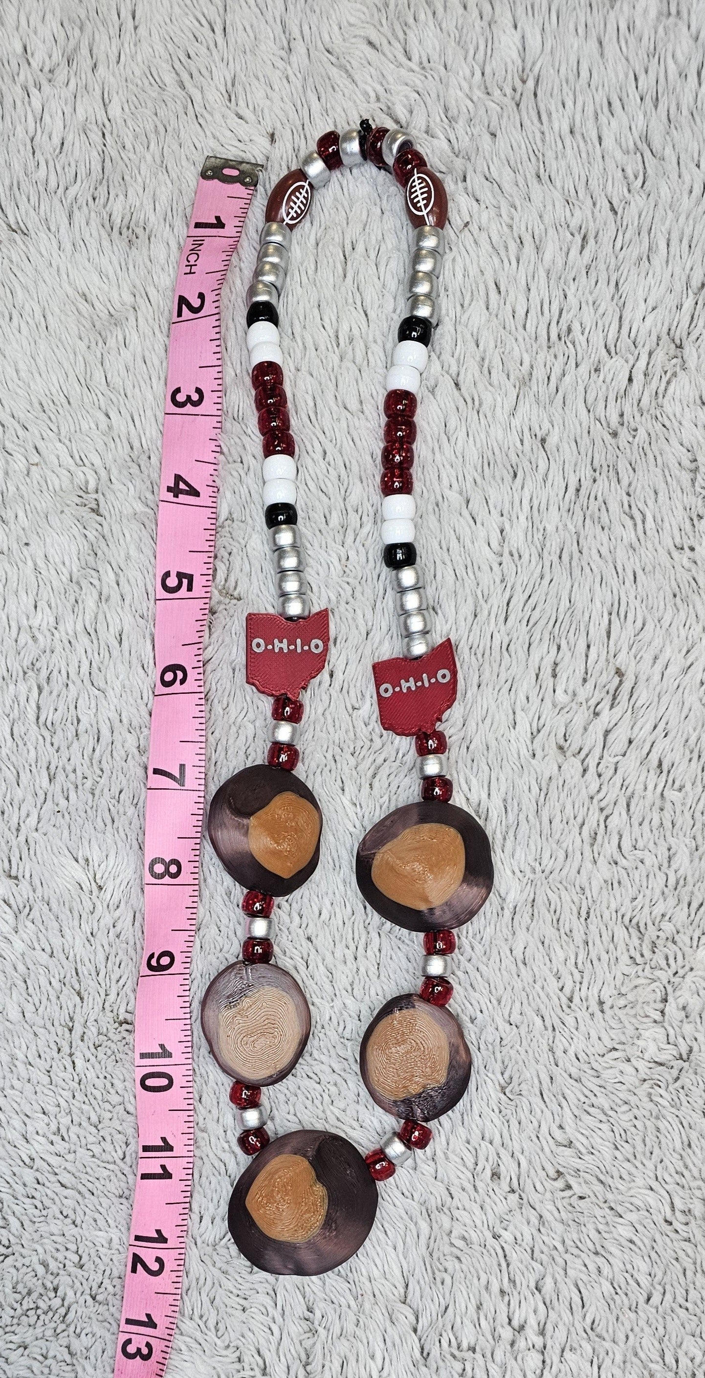 The Redshirt (Kids Buckeye Necklace)