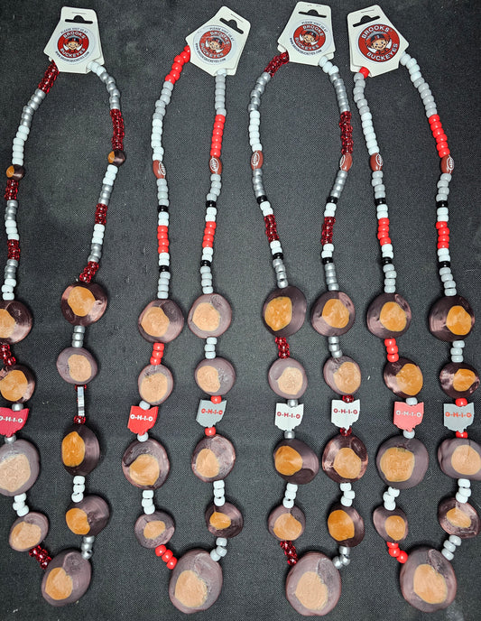 Buckeye Necklace 4-Pack (Lightweight, 3D Printed) (SHIPS FREE)